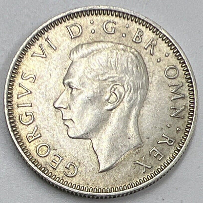 1945 Shilling | British Silver Coin | George VI | Extra Fine Grade
