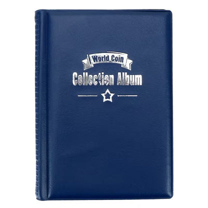 Blue World Coins Small Coin Collection Book Holder Album - 120 Slots 2.9x2.9cm