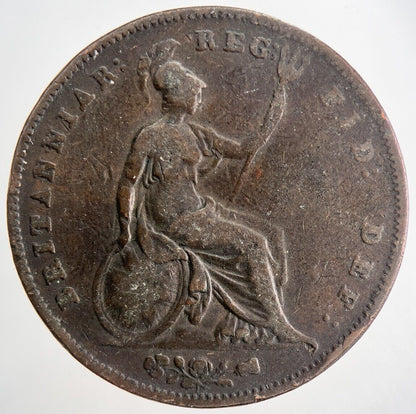 1853 Victoria One Penny Coin | Fine Collectable Grade | a9061