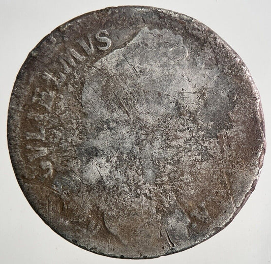 British William III 3rd Shilling British Silver Coin | Fair Grade | a9572