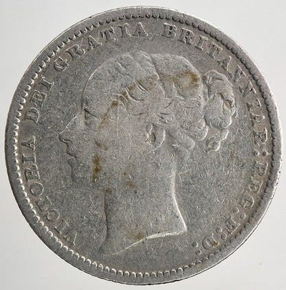 1883 Victoria Shilling Silver Coin | Fine Collectable Grade | a6766