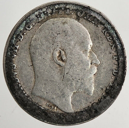 1902 Edward VII Threepence Silver Coin | Fine Collectable Grade | a9565