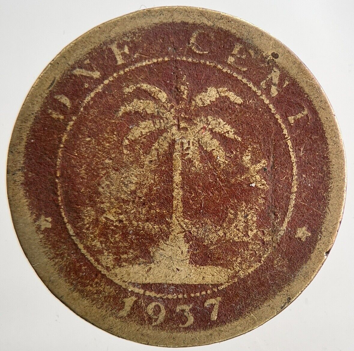 1937 Liberia One Cent Coin | Collectable Grade | a6466
