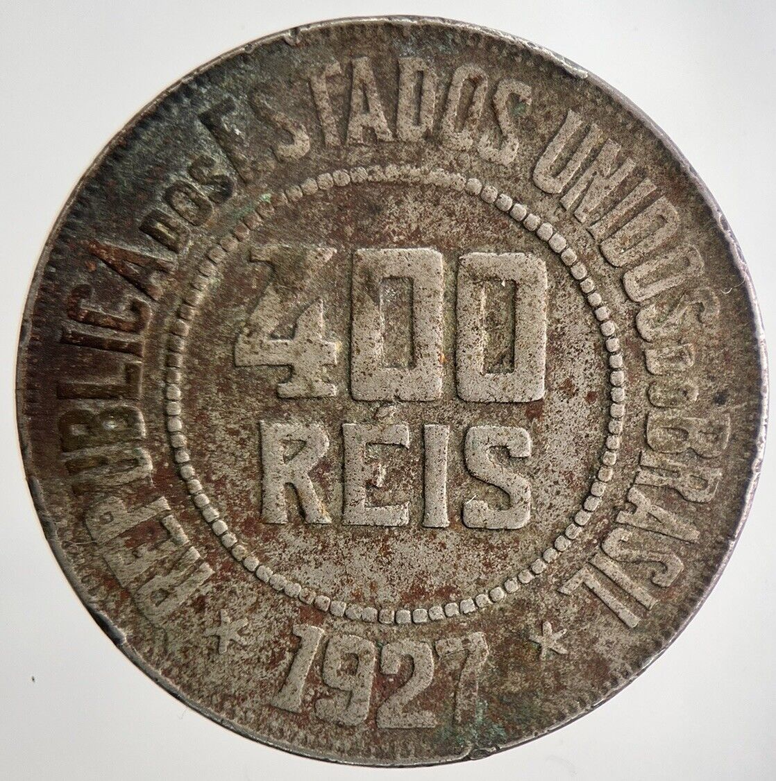 1927 Brazil 400 Reis Silver Coin | Fine Collectable Grade | a8725