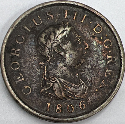 1806 One Penny | British Copper Coin | George III | Collectable Grade
