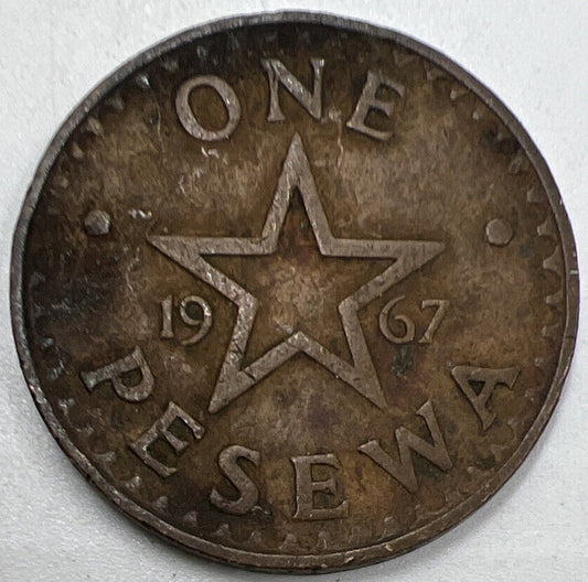 1967 One Pesewa | Ghana Copper Coin | Collectable Grade | a972