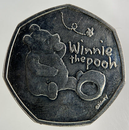 2020 Elizabeth II 2nd 50p Fifty-Pence Winnie The Pooh Coin | Very High Grade