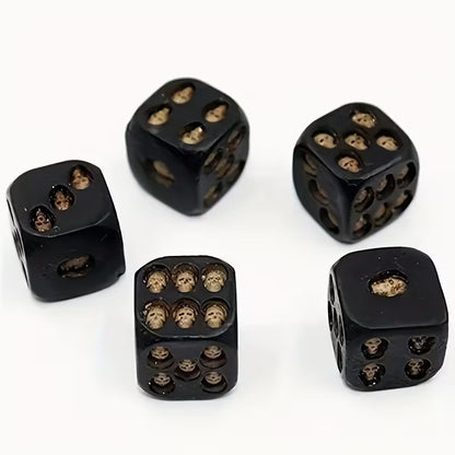 x5 Skull Dice 6 Sided Dices for Dungeons and Dragons RPG Role Playing Board Game