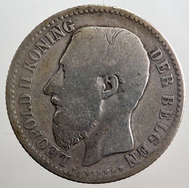1887 Belgium 1 Franc Silver Coin | Collectable Grade | a3167