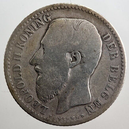 1887 Belgium 1 Franc Silver Coin | Collectable Grade | a3167