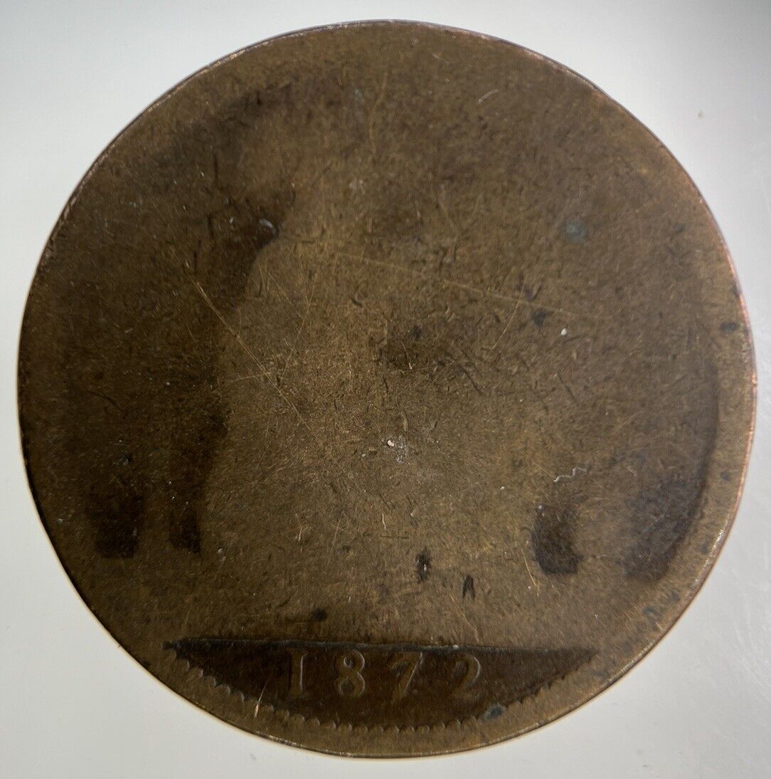 1872 Victoria One Penny Coin | Fair Grade