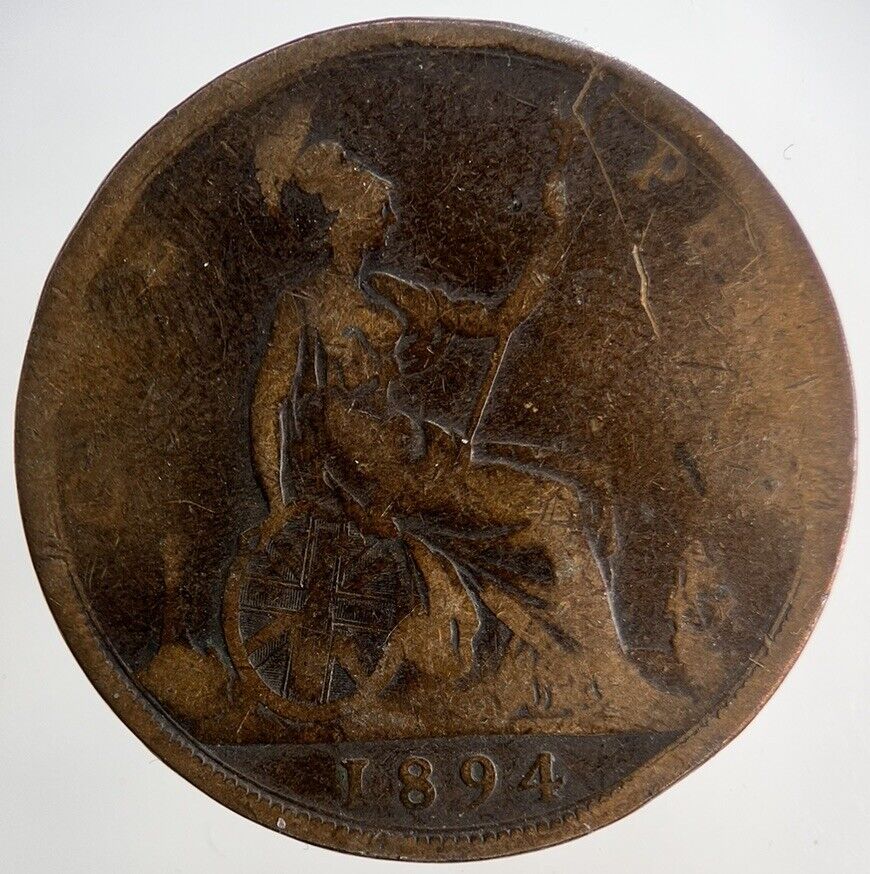 1894 Victoria One Penny Coin | Collectable Grade | a8933