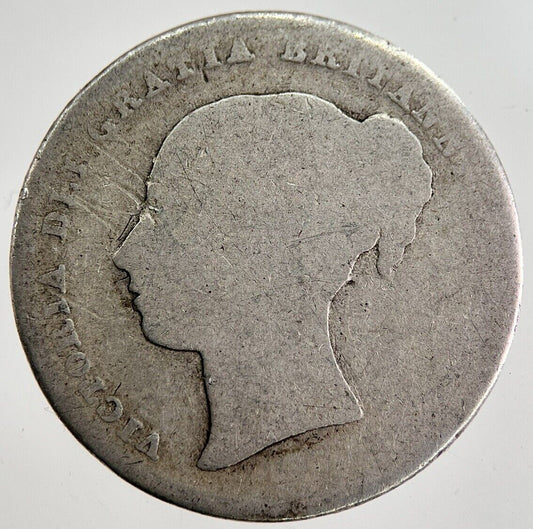 British Victoria Shilling Silver Coin | Fair Grade | a8646