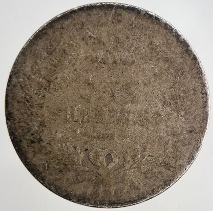 British Victoria Shilling Silver Coin | Worn Grade | a6938