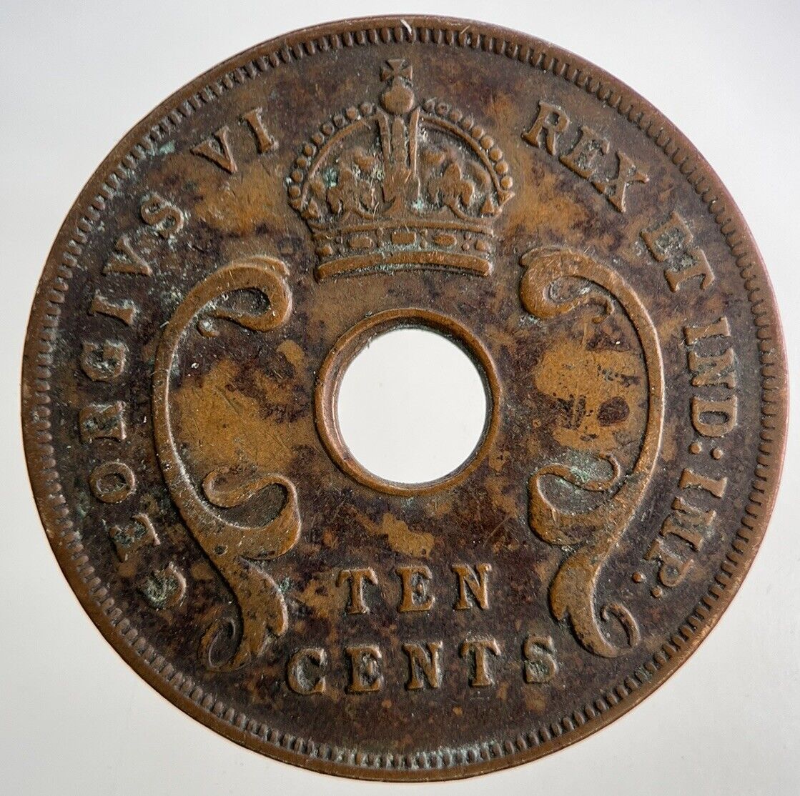1937 East Africa 10 Cents Coin | Fine Collectable Grade | a9509