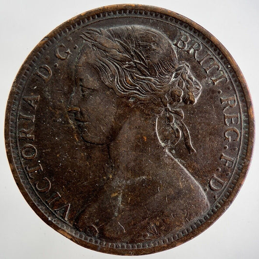 1862 Victoria One Penny Coin | Fine Collectable Grade | a1751