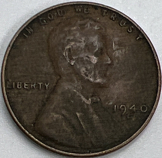 1940 D US USA Lincoln Wheat One Cent | American Copper Coin | Fine Grade | a469