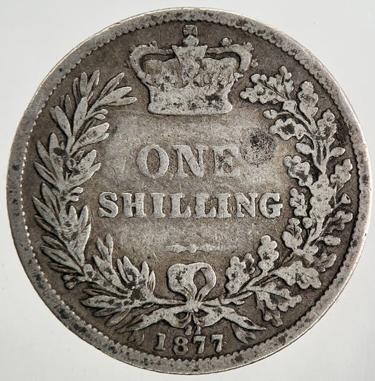 1877 Victoria Shilling Silver Coin | Collectable Grade | a9577