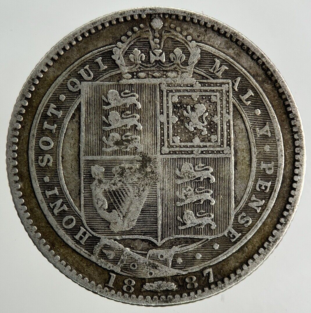 1887 Victoria Shilling Silver Coin | Collectable Grade