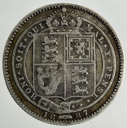 1887 Victoria Shilling Silver Coin | Collectable Grade