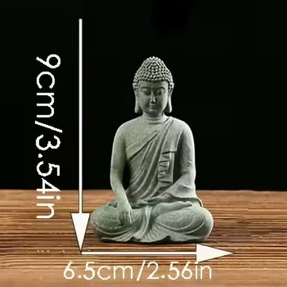 Mini Stone Outdoor Zen Meditating Buddha Statue Figurine Sculpture Gift UK