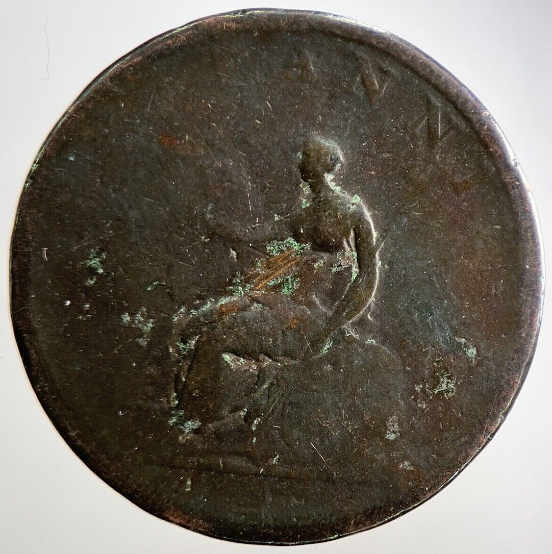 1807 George 3rd III Half-Penny British Coin | Fair Grade | a3126