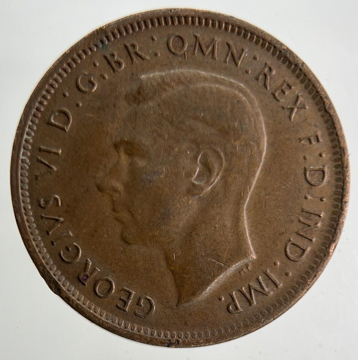 1943 Australia Half-Penny Coin | Fine Collectable Grade