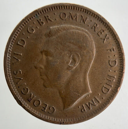 1943 Australia Half-Penny Coin | Fine Collectable Grade