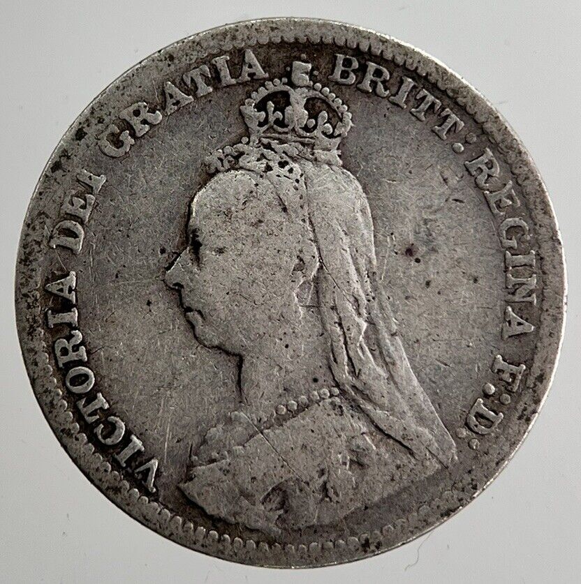 1893 Victoria Threepence Silver Coin | Collectable Grade | a8680