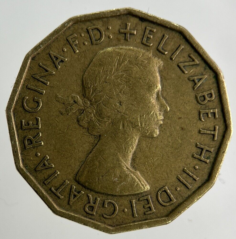 1959 Elizabeth II 2nd Brass Threepence Coin | Fine Collectable Grade