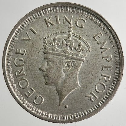 1945 India 1/4 Quarter Rupee Silver Coin | Fine Collectable Grade | a8458