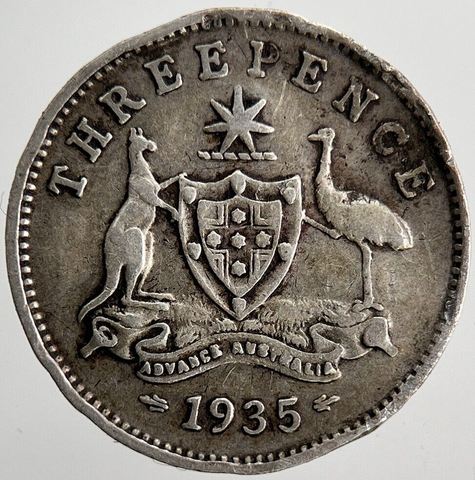 1935 Australia Threepence Silver Coin | Collectable Grade | a6446