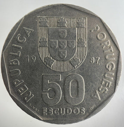 1987 Portugal 50 Escudos Coin | Fine Collectable Grade