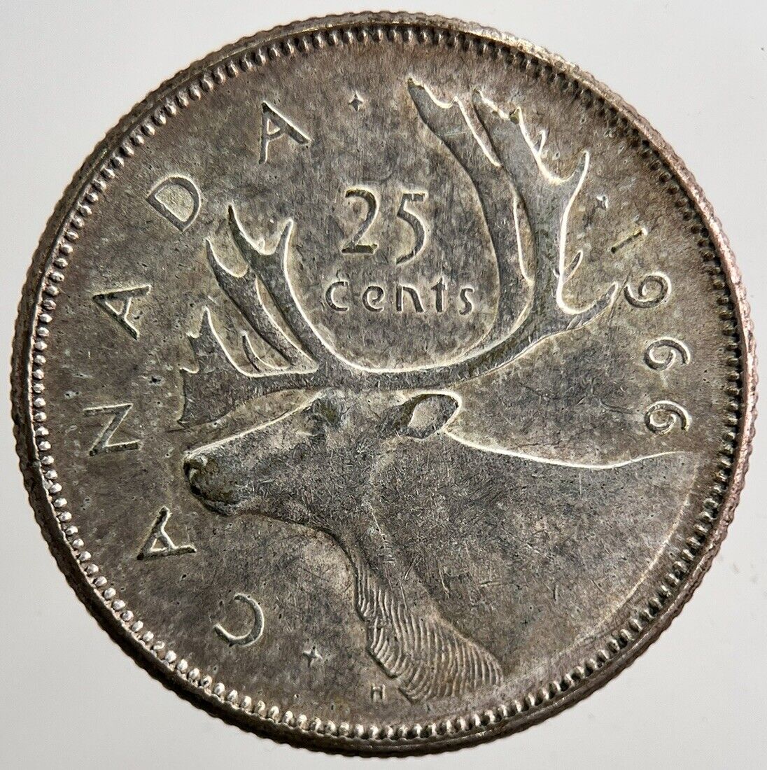 1966 Canada 25 Cents Silver Coin | Very High Grade | a5508