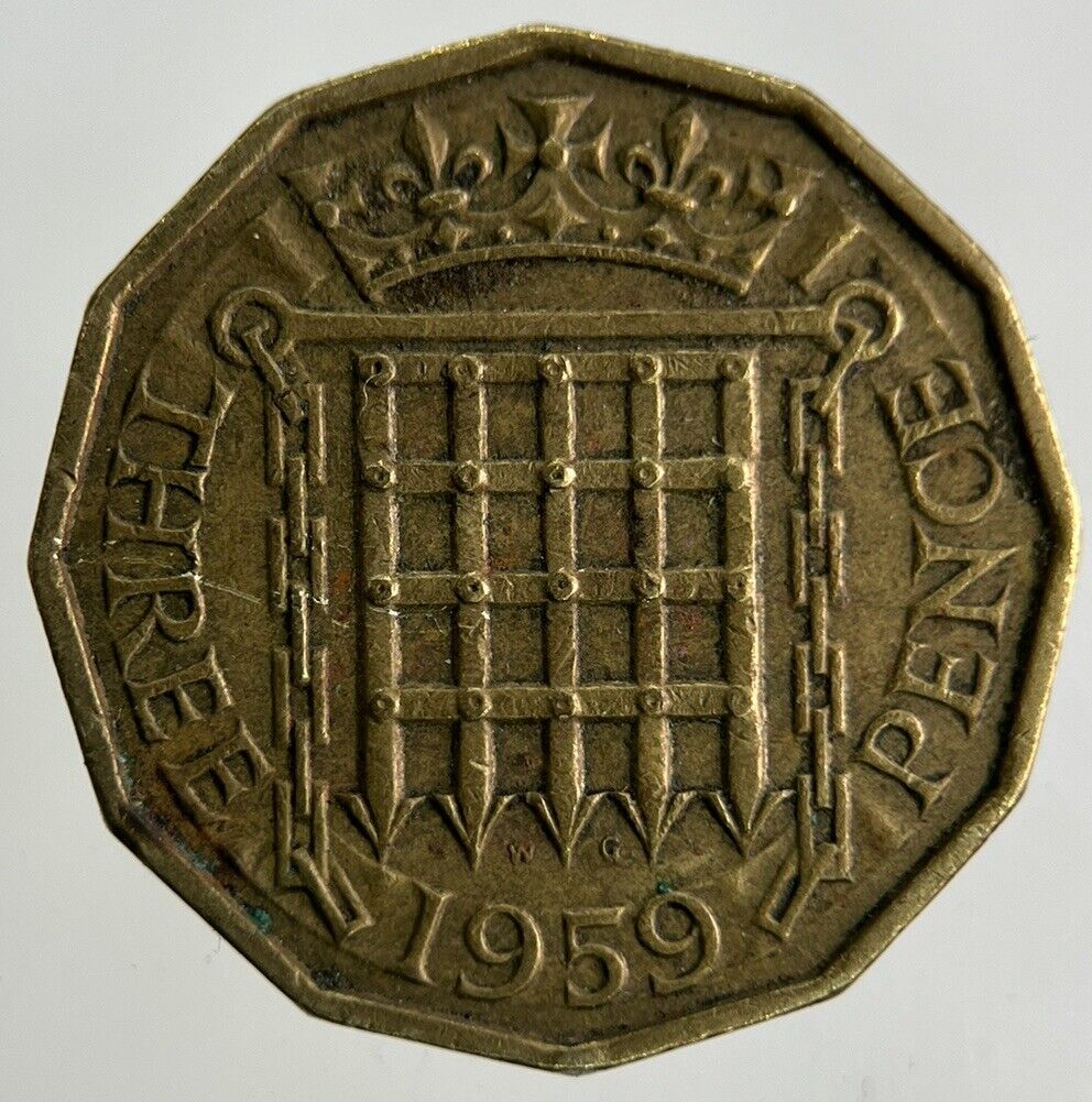 1959 Elizabeth II 2nd Brass Threepence Coin | Fine Collectable Grade