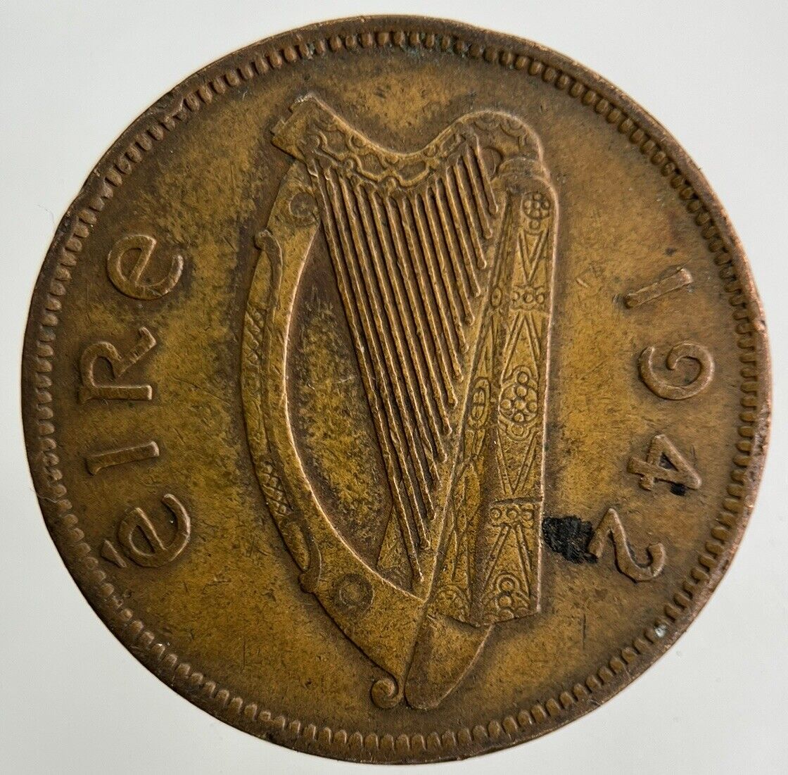 1942 Irish Half-Penny Coin | Fine Collectable Grade