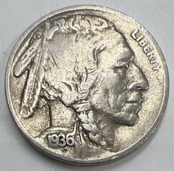 1936-S US USA Buffalo Indian Head Nickel Coin | Collectable Grade
