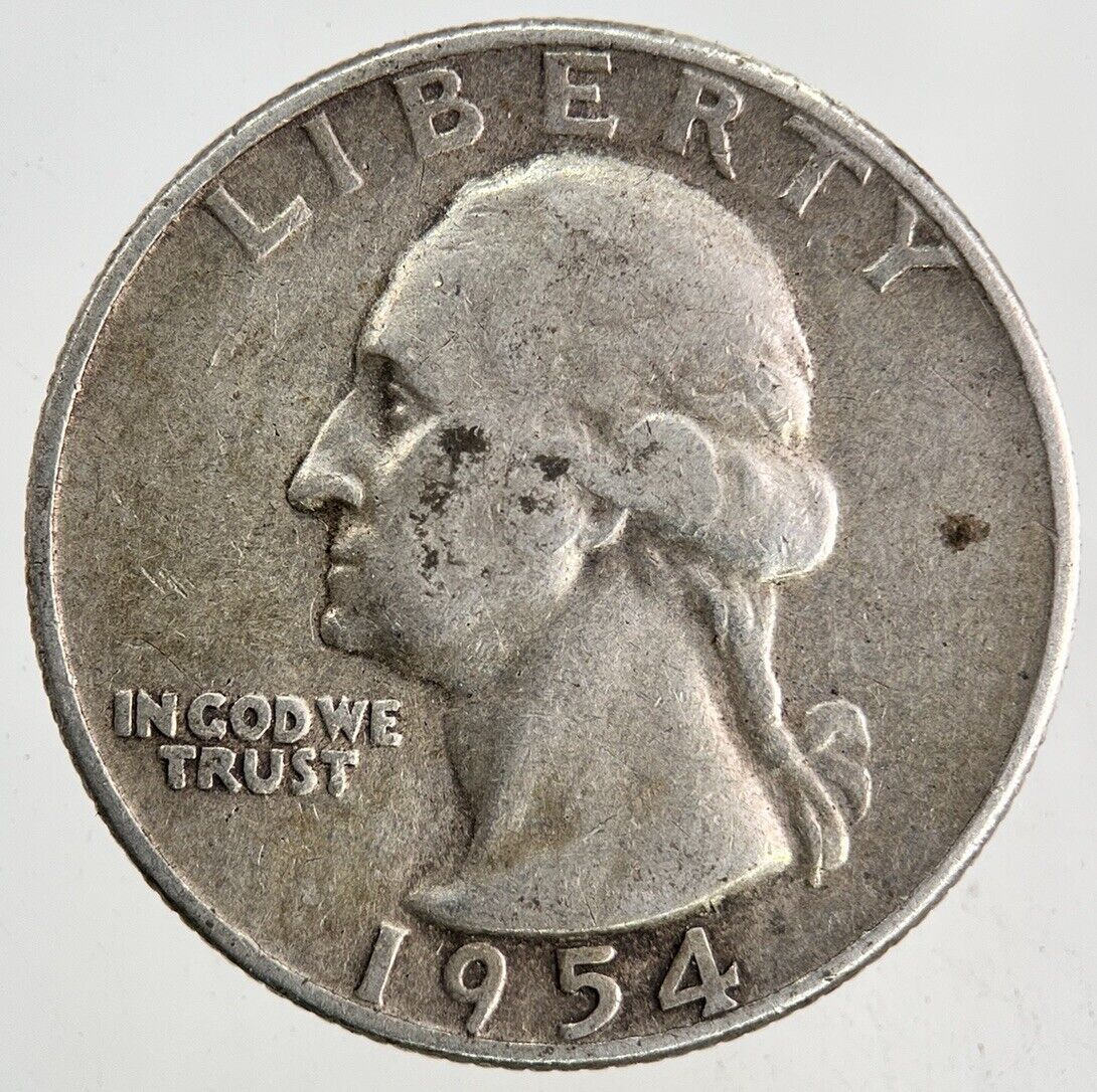 1954 US USA Quarter Dollar Silver Coin | Fine Collectable Grade