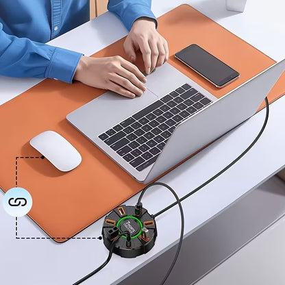 High - Speed 7/10 - Port USB 2.0 Hub Charger Laptop Mouse iPhone Samsung Printer