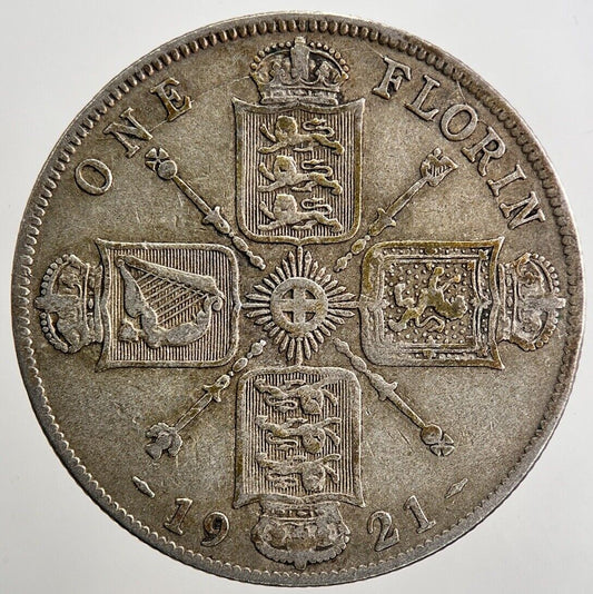 1921 George V Florin Silver Coin | Fine Collectable Grade