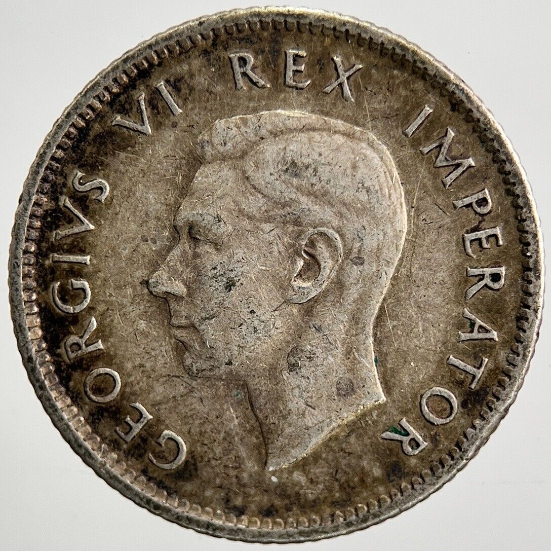 1937 South Africa Sixpence Silver Coin | Fine Collectable Grade