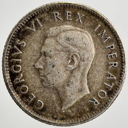 1937 South Africa Sixpence Silver Coin | Fine Collectable Grade