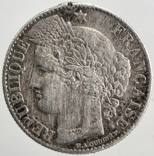1891 France 50 Centimes Silver Coin | Fine Collectable Grade