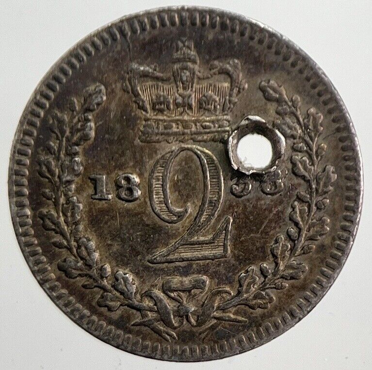 1838 Victoria Maundy Two-Pence Silver Coin | Very High Grade