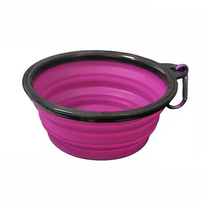 350ml Purple Pet Supplies Folding Bowl Portable Pet Folding Travel Cat Dog Bowl