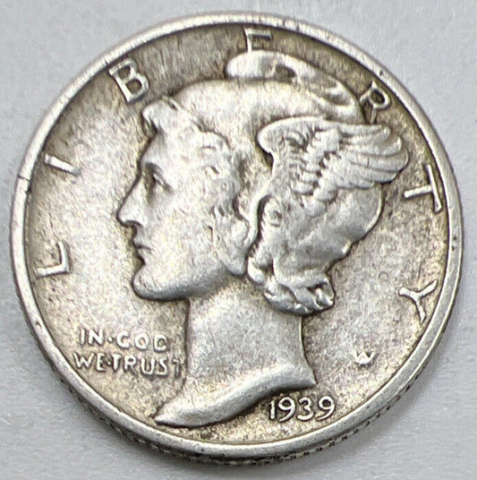 1939 Mercury Dime US USA | Silver Coin | Fine Collectable Grade | a896