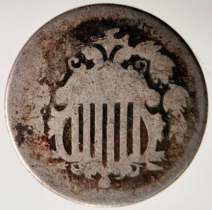 US USA III Shield 5 Cent Nickel Coin | Fair Grade | a3595