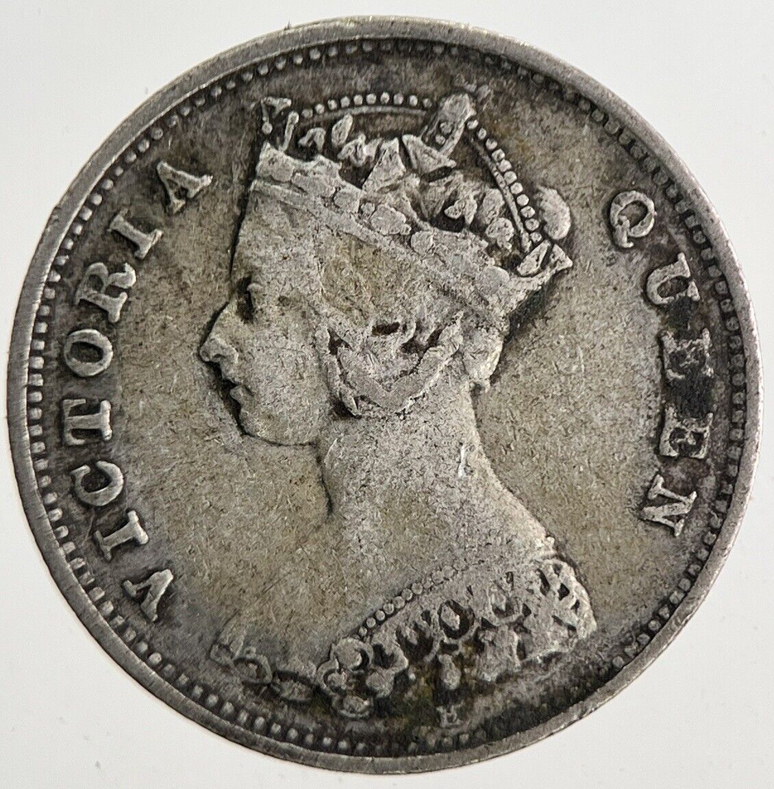 1900 Victoria Hong Kong 10 Cents Silver Coin | Fine Collectable Grade | a9597