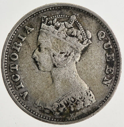 1900 Victoria Hong Kong 10 Cents Silver Coin | Fine Collectable Grade | a9597
