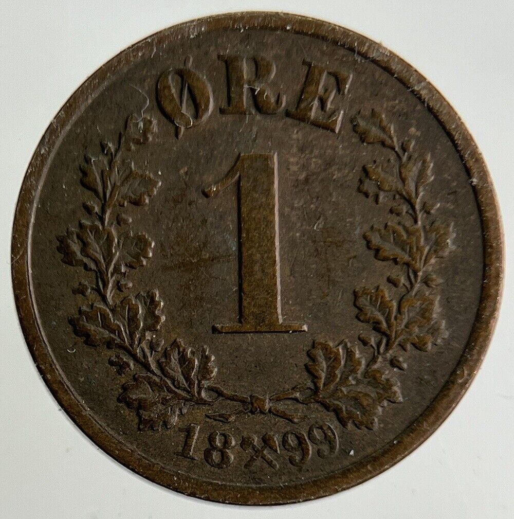 1899 Norway 1 Ore Coin | Fine Collectable Grade